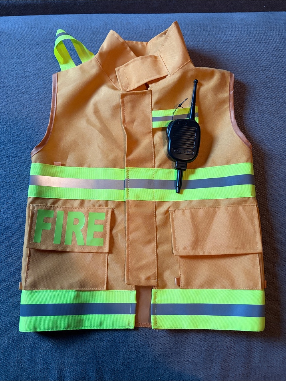 Kids Orange Fire Rescue Vest with Reflective Stripes